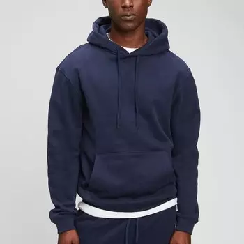 Однотонная толстовка с капюшоном Gap, синий