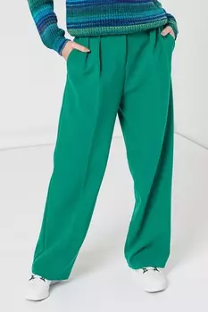 Однотонные брюки с широкими штанинами United Colors Of Benetton, зеленый