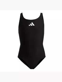 Однотонный купальник с маленьким логотипом Adidas, черный
