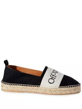 Off-White эспадрильи Bookish с логотипом, черный