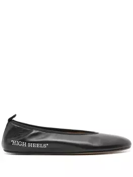Off-White балетки High Heel, черный