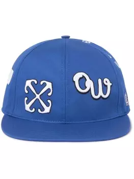 Off-White бейсболка с вышитым логотипом Boxy Arrow, синий