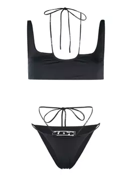 Off-White бикини с логотипом, черный