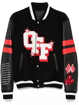 Off-White бомбер Dices Lea, черный