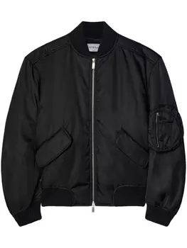 Off-White бомбер на молнии, черный