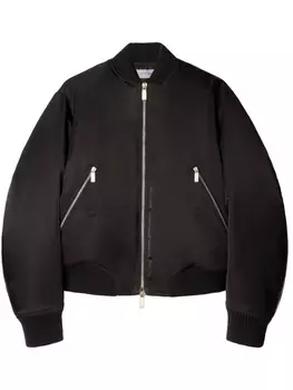 Off-White бомбер на молнии, черный