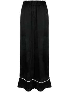 Off-White брюки с окантовкой, черный