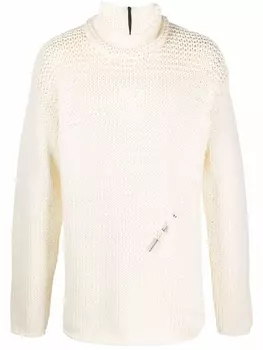 Off-White джемпер с высоким воротником, нейтральный цвет
