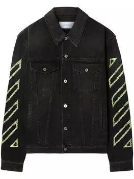 Off-White джинсовая куртка Arrow, черный