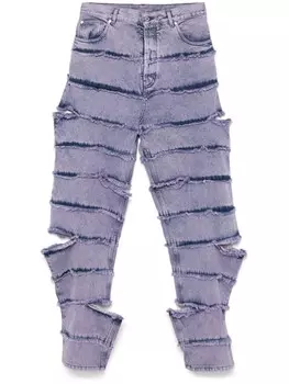 Off-White джинсы Punk Striped, фиолетовый