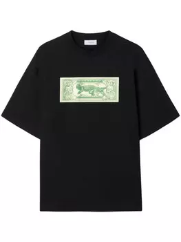 Off-White футболка Banknote Arrow, черный