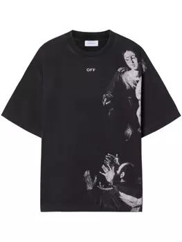 Off-White футболка Blurred Mary, черный