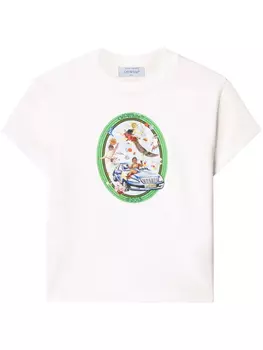 Off-White футболка Fresco Oval, белый