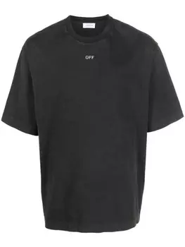 Off-White футболка с принтом, черный