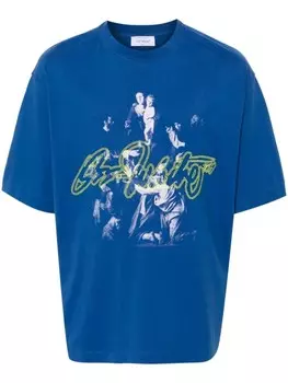 Off-White футболка Script Mary, синий