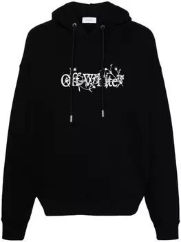 Off-White худи Bookish Flowers, черный