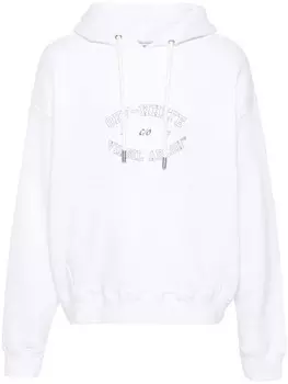 Off-White худи с логотипом, белый