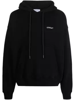 Off-White худи с логотипом Scratch Arrow, черный