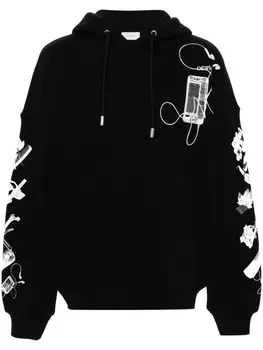 Off-White худи Scan Arrow, черный