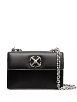 Off-White Jitney 2.0 logo-plaque shoulder bag, черный