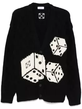 Off-White кардиган с принтом, черный