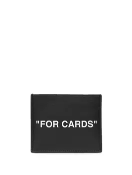 Off-White картхолдер с надписью, черный