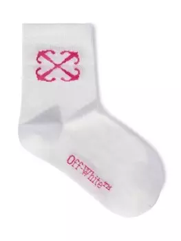 Off-White Kids жаккардовые носки с логотипом Arrows, белый