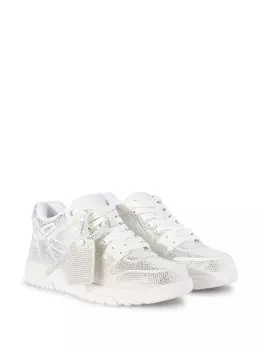 Off-White кроссовки Out Of Office со стразами, белый