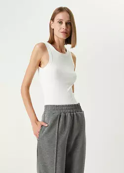Off-white майка в рубчик с круглым вырезом Beymen