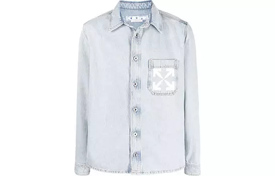 OFF-WHITE Мужская рубашка, цвет Blue