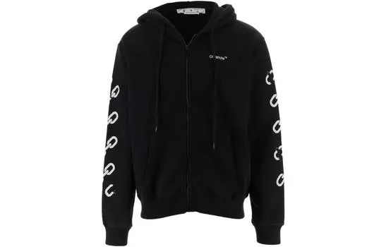 Толстовка мужская Off-White с принтом логотипа, черный