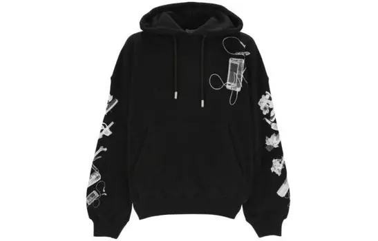 OFF-WHITE Мужская толстовка, цвет Black