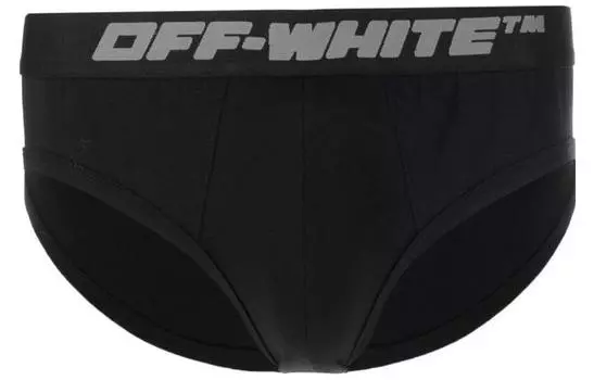 Трусы мужские Off-White с логотипом, черный