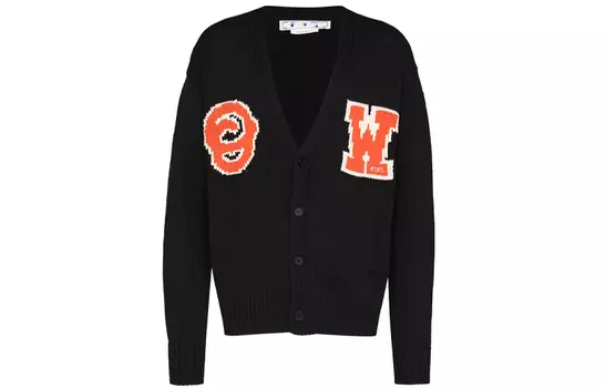 Кардиган мужской Off-White Logo Patch, черный