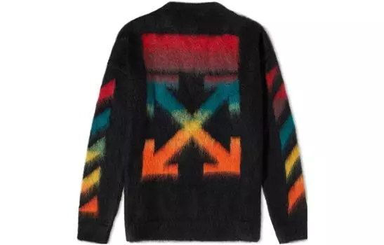 Свитер мужской Off-White с вышивкой, черный / красный