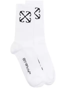 Off-White носки с логотипом Arrows, белый