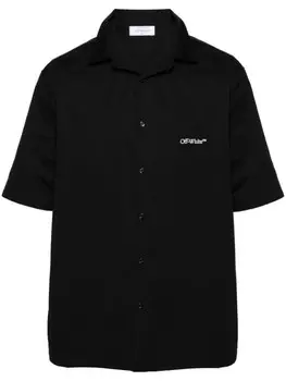 Off-White поплиновая рубашка Gothic Arrow