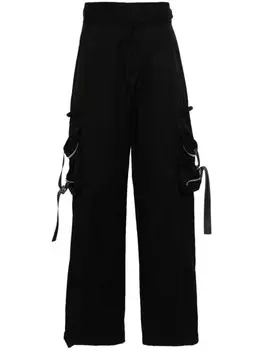 Off-White прямые брюки карго, черный