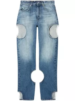 Off-White прямые джинсы Meteor, синий