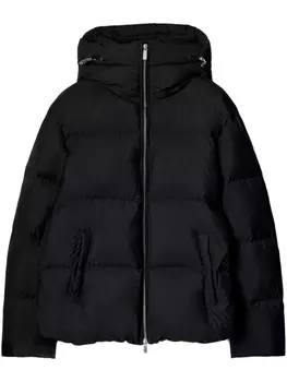 Off-White пуховик на молнии, черный