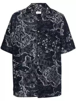 Off-White рубашка Camo, синий