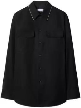 Off-White рубашка с молниями, черный