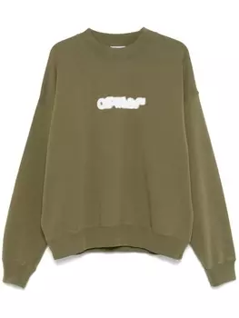 Off-White толстовка Spray Arrow, зеленый