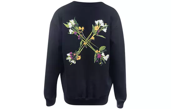 Толстовка женская Off-White с круглым вырезом, черный