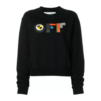 Свитшот женский Off-White с графическим принтом, черный