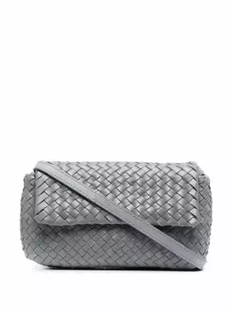 Officine Creative плетеный клатч, синий