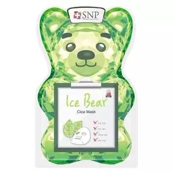 Охлаждающая и успокаивающая тканевая маска SNP Ice Bear Cica