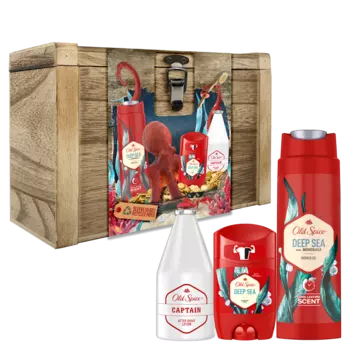 Old Spice Deep Sea набор: мужской дезодорант-стик, 50 мл + гель для душа, 250 мл + лосьон после бритья, 100 мл