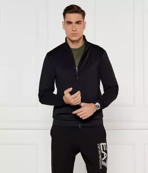 Олимпийка мужская Ea7 Regular Fit на молнии, черный