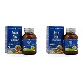 Омега-3 Plus Orzax Ocean 1200 мг, 2 упаковки по 50 капсул